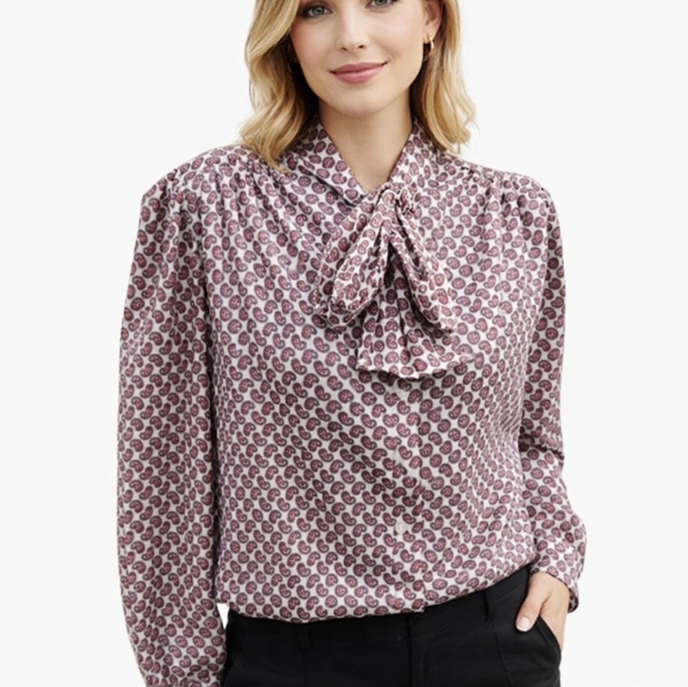 Vintage Miss Bond  bow blouse L..XL‎